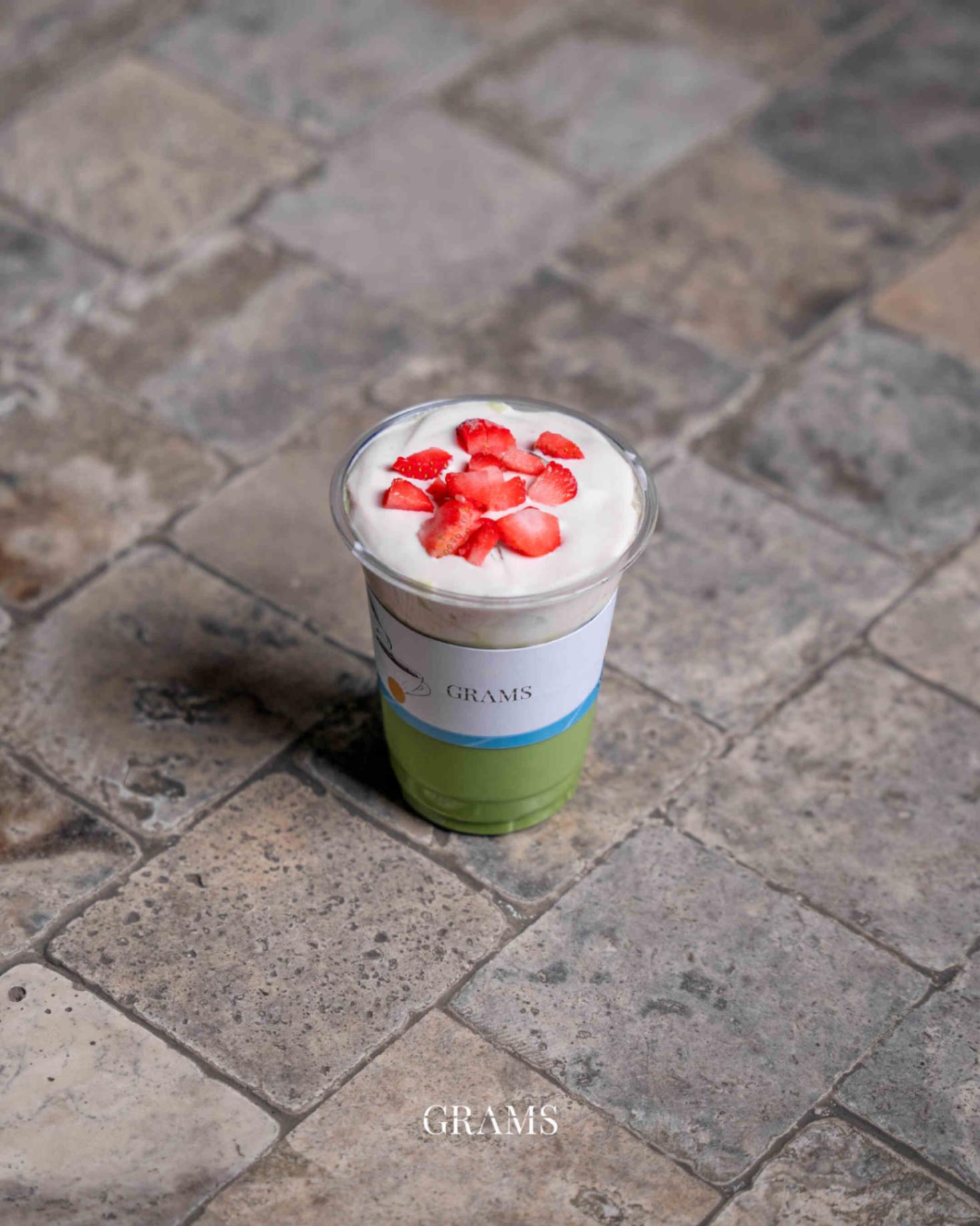 Iced Strawberry Matcha Coconut